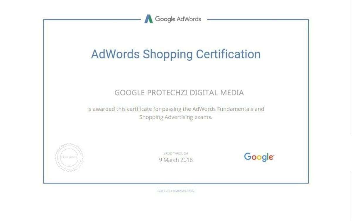 AdwordsShoppingCertification-PROTECHZI